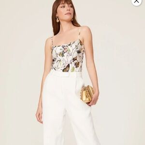 Badgley Mischka floral tank top sz small